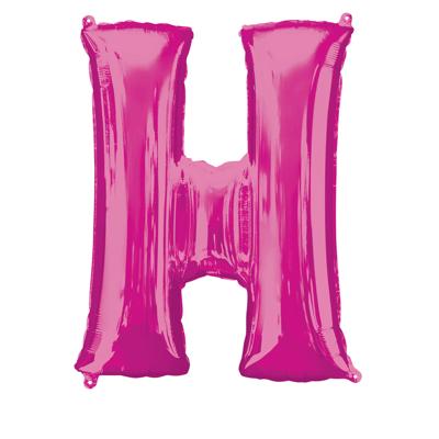 Folieballon Roze Letter &apos;H&apos; Groot
