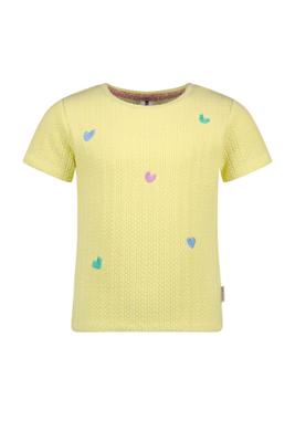 B.Nosy zomer top meisjes - geel - gebreid, embroiderie