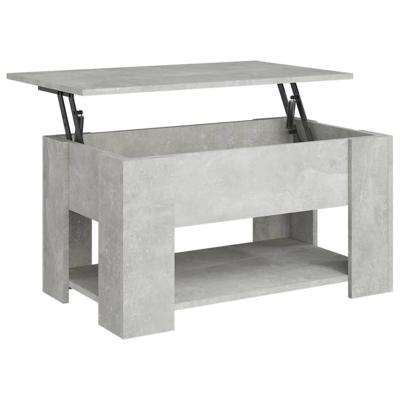 Salontafel 79x49x41 cm bewerkt hout betongrijs