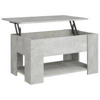 Salontafel 79x49x41 cm bewerkt hout betongrijs - thumbnail