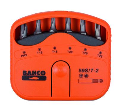 Bahco bits set 7pcs ph2,t15,t20,t25 | 59S/7-2