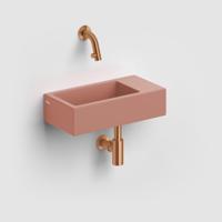 Clou Flush Fontein Zonder Kraangat Rechts Mat Roze Keramiek 36 cm Clou - thumbnail
