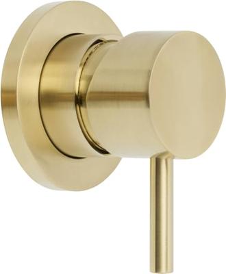 Saqu Eurotrend 2-gats inbouw wastafelmengkraan inclusief inbouwdeel geborsteld messing