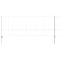 VidaXL Hek met paal zilver 0,8 x 25 m staal - thumbnail