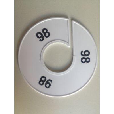 Maatring 11 cm wit/zwart 98