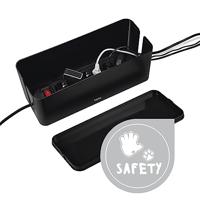 Hama 00221012 Kabelbox Kunststof Zwart (l x b x h) 156 x 40 x 135 mm 1 stuk(s) - thumbnail