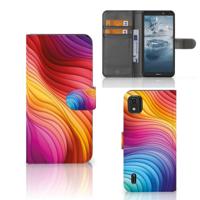 Book Case voor Nokia C2 2nd Edition Regenboog - thumbnail