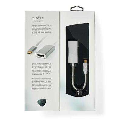 Nedis USB-C Adapter | USB-C Male naar DisplayPort Female | 0.2 m | Zilver | 1 stuks - CCTB64450AL02 CCTB64450AL02