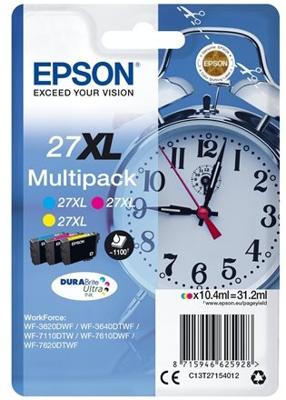 EPSON 27XL wekkerpatroon - cyaan, magenta en geel - 3x10,4 ml - 100 pagina's
