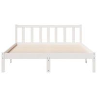 Bedframe extra lang zonder matras grenenhout wit 160x210 cm - thumbnail