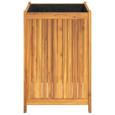 VidaXL Plantenbak met voering 50x50x75 cm massief acaciahout