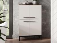 Commode YONA 4 deuren kasjmier/walnoot - thumbnail