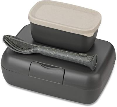 Koziol Bio-Circulair Candy Ready lunchbox en bestekset - 5-delig - Grijs
