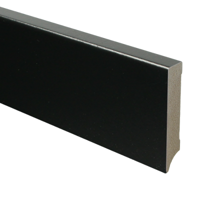 MDF Moderne plint 90x18 voorgelakt RAL9005 - lengte 240cm