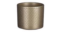 Mica Decorations bloempot Era rond 10x8,5cm goud reliëf - thumbnail