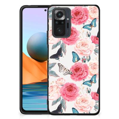 Xiaomi Redmi Note 10 Pro Bloemen Hoesje Butterfly Roses