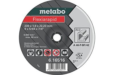 Metabo Accessoires Doorslijpschijf Ø 125x1,0x22,23 mm Aluminium Flexiarapid - 25 stuks - 616513000