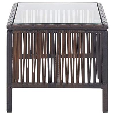 4-delige Loungeset met kussens poly rattan bruin 4-delige Loungeset met kussens poly rattan bruin
