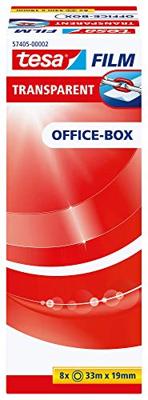 Tesafilm transparante tape, ft 19 mm x 33 m, 8 rolletjes