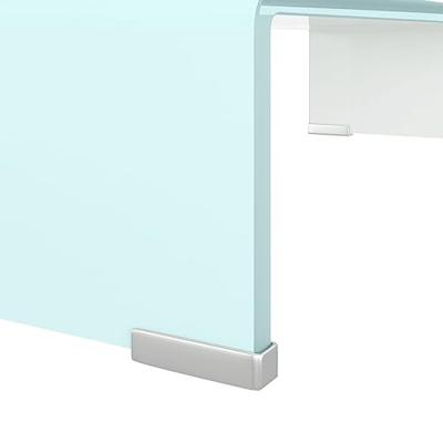 TV-meubel/monitorverhoger 60x25x11 cm glas groen groen