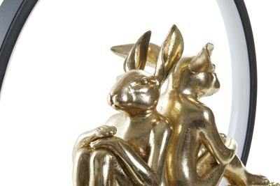 Verlichte decoratie DKD Home Decor Love Hars Konijn love 30 x 11 x 31,5 cm