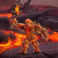 SCHLEICH - Lava Golem met wapen - 42447 - Waaier Eldrador - thumbnail