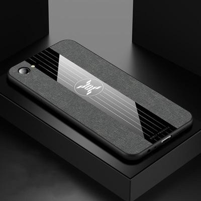 Voor OPPO a3 XINLI stiksels doek Textue schokbestendige TPU beschermhoes (grijs)