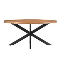 Livingfurn Ovale Eettafel 'Rocky' Mangohout, 160 x 90cm - thumbnail