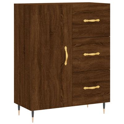 Dressoir 69,5x34x90 cm bewerkt hout bruineikenkleurig