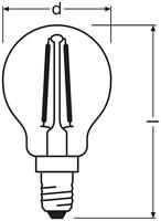 OSRAM HOMELIGHTING 4058075436602 LED-lamp Energielabel F (A - G) E14 Peer 2.5 W = 25 W Warmwit 1 stuk(s) - thumbnail