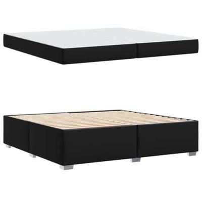 Bedframe Zwart 200 x 200 cm Kunstleer