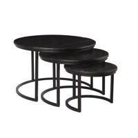 Livingfurn Salontafel 'Kala' Set van 3 stuks, kleur zwart - thumbnail