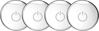 Bold Smart Lock Clicker 4-stuks Wit - thumbnail
