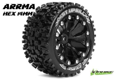 Louise ST-UPHILL Soft Banden - 2.8" Velgen Black Chrome - Hex 14mm (electro 4WD: FR/RR)