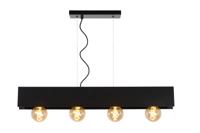 Lucide SURTUS - Hanglamp - 4xE27 - Zwart - thumbnail