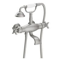 Badkraan Tres Clasic Thermostatisch Incl Handdouche op Houder RVS Tres - thumbnail