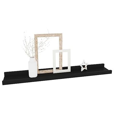 Wandschappen 4 st 60x9x3 cm zwart