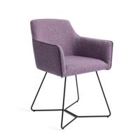 Jesper Home Eetkamerstoel 'Hofu' Beehive Black, kleur Violet Daisy - thumbnail