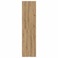 Kledingkast 100x50x200 cm bewerkt hout artisanaal eikenkleurig - thumbnail