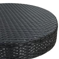 Tuintafel 60,5x106 cm poly rattan zwart - thumbnail