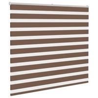 VidaXL Zebra rolgordijn 155x100 cm stofbreedte 150,9cm polyester bruin - thumbnail