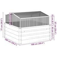 Plantenbak met kasvormig weervast staal - thumbnail