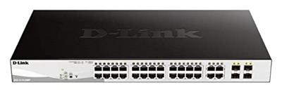 D-Link DGS-1210-28MP/E Netwerk switch RJ45/SFP 24 + 4 poorten 56 GBit/s PoE-functie