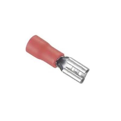 Bofix Kabelschoen plat 4.8 mm. vrouw rood