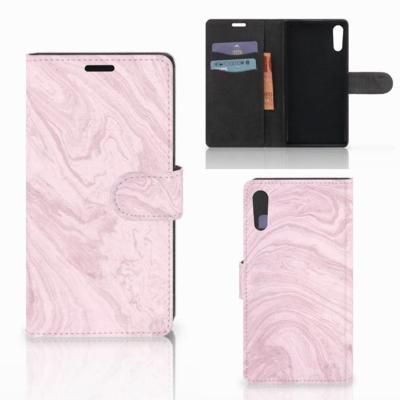 Sony Xperia XZ | Sony Xperia XZs | Bookcase | Marble Pink - Origineel Cadeau Vriendin