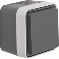 Berker 47633505 W.1 (opbouw) Wandcontactdoos met randaarde en klapdeksel spatwaterdicht Grijs, Lichtgrijs 1 stuk(s) - thumbnail