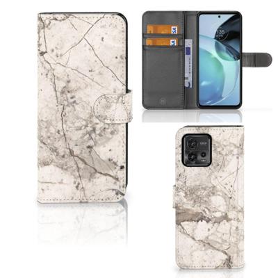 Motorola Moto G72 | Bookcase | Marmer Beige Motorola Moto G72 | Bookcase | Marmer Beige