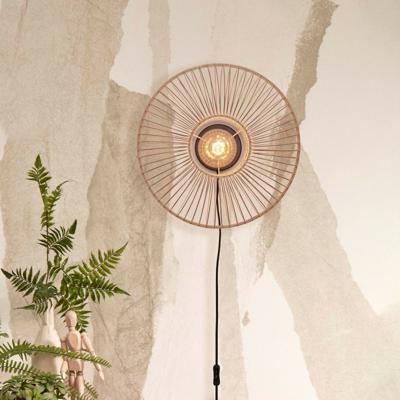 GOOD&MOJO Wandlamp 'Hokkaido' Bamboe, 38cm, kleur Naturel GOOD&MOJO Wandlamp 'Hokkaido' Bamboe, 38cm, kleur Naturel