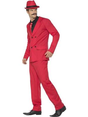 Gangster kostuum pak rood