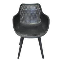 Diningstoel Jasper kunststof donkergrijs - thumbnail